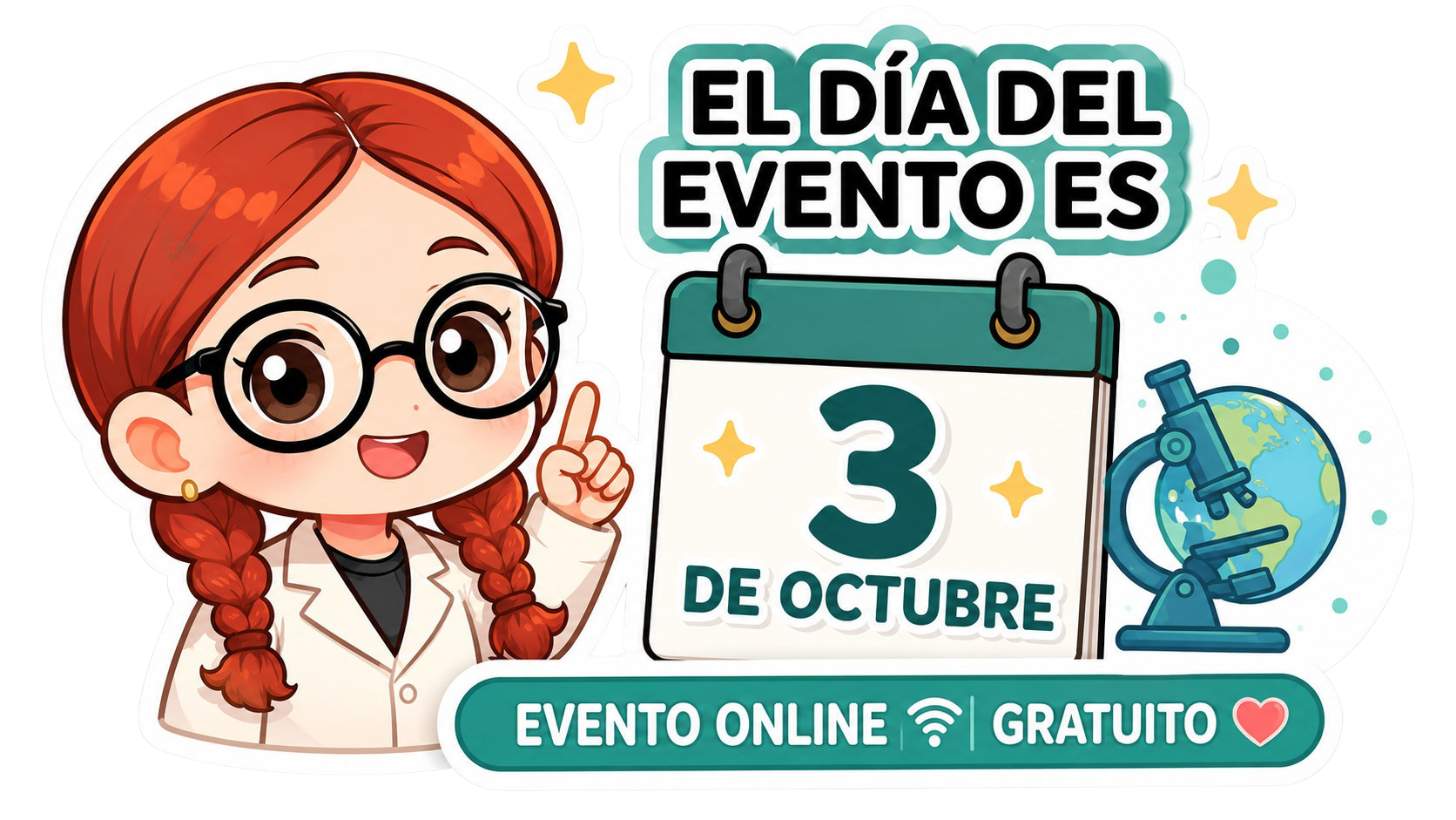 El día del evento es el 3 de octubre — Evento online y gratuito